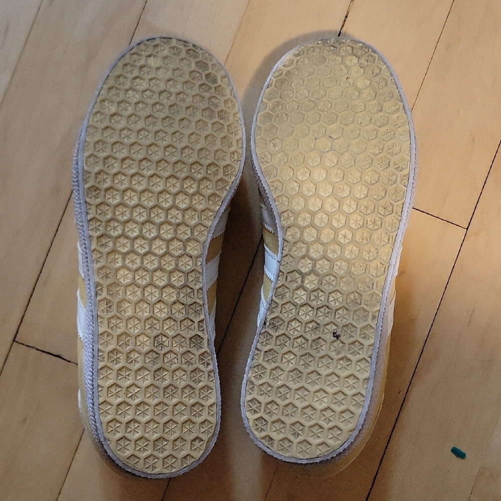 Adidas Butter Yellow Suede Gazelle Sneakers - 6 - Picture 8 of 9